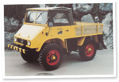 Restaurierung 1. Firmenfahrzeug (Unimog Jahrgang 1957) von Josef Amrein (1994)