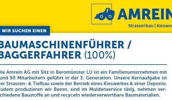 BAUMASCHINENFÜHRER / BAGGERFAHRER (100%)