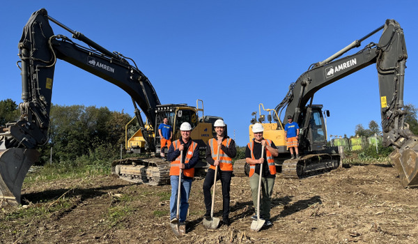 Spatenstich Bauarbeiten Recyclinganlage Saffental