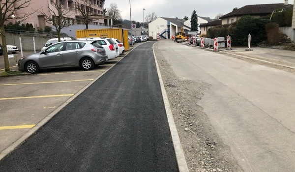 Hitzkirch Sanierung Cornelistrasse Tragschicht Trottoir